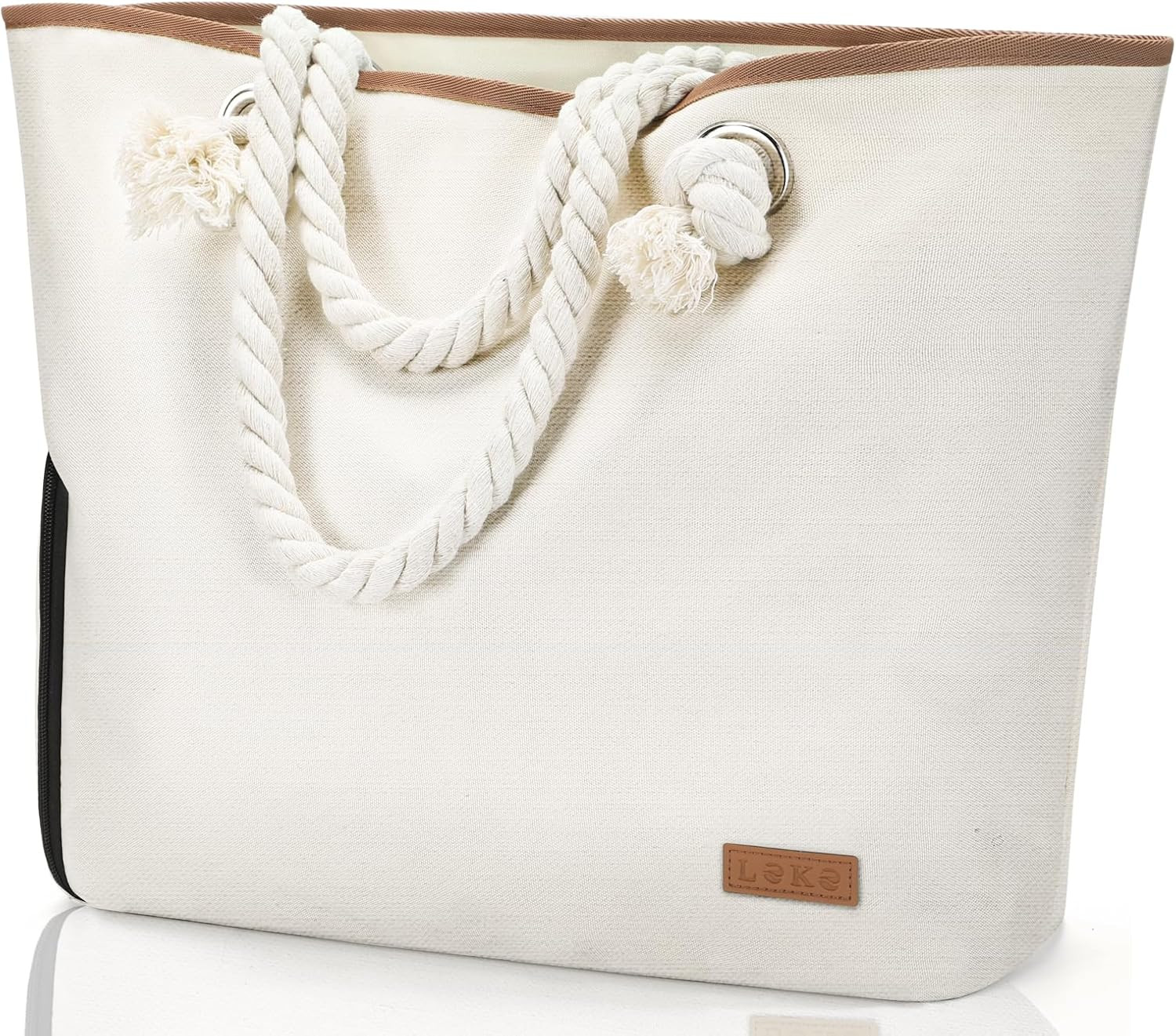 Borsa Mare XXL Famiglia Cerniera, Multifunzionale Tote Bag Donna Spiaggia Grande
