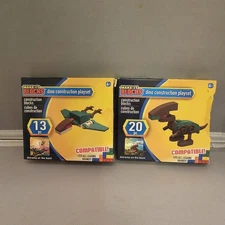 Make-It Blocks Dino Construction Playset Lot of 2 New in Box