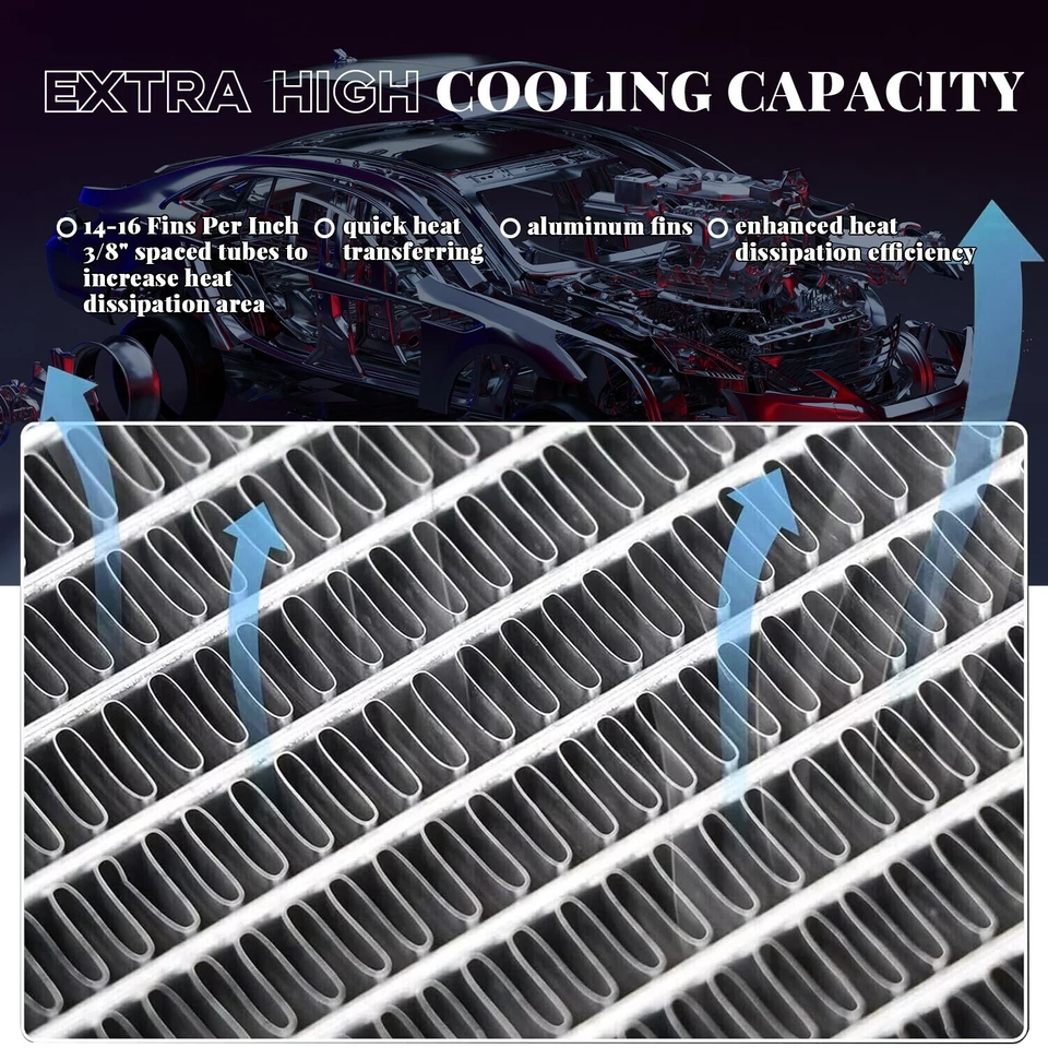 DPI2563A luminum Radiator Fit Chevy Trailblazer EXT Envoy 2002-2009 5.3L 6.0L V8 - Image 3 of 4