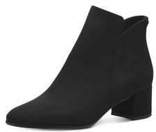 Tamaris Stiefelette 25354 001 Schwarz Stiefel Blockabsatz elegant Reißverschluss