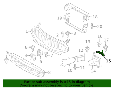 BMW 5 G30 Radiator Upper Right Bracket 51647357220 OEM for sale 