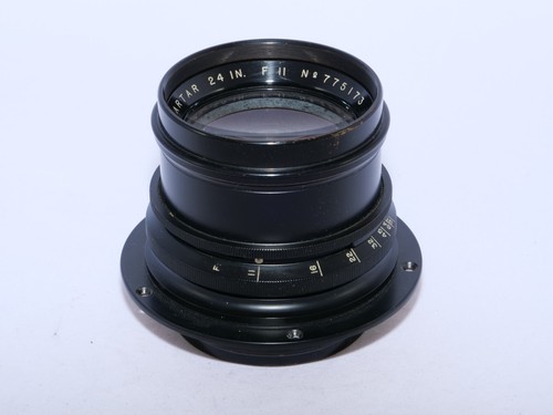 Goerz  APO Artar 24" f/11 view camera lens. Covers 14x17. Flange. Deardorff