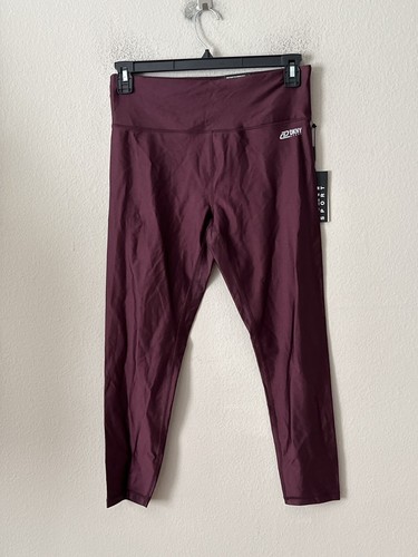 ¡NUEVO CON ETIQUETAS! Leggings elásticos para mujer DKNY SPORT talla L cintura alta alto brillo 7/8 de largo - Imagen 2 de 7