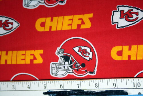 60 pulgadas de ancho Kansas City Chiefs NFL - 1/2 YARDA 18X60 TELA 100 % ALGODÓN - Imagen 3 de 3