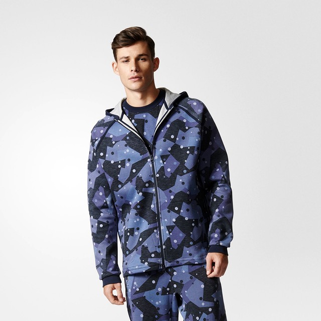 adidas Originals Splinter Camouflage Hoodie NEW men BK2215 blue dark blue sail | eBay