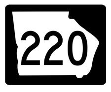 Calcomanía adhesiva de la ruta estatal de Georgia 220
