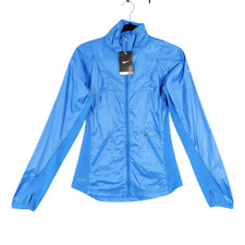 NWT NIKE Blue Reflective Dri-Fit Lightweight Full Zip Jacket Running SIZE XS