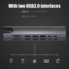 8-in-1 Type-C Docking Hub For High-Definition Multimedia Interface Transfer FBH
