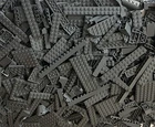 Bulk lot of 100 LEGO Pieces Bricks Plates Dark Grey Gray Stone Free Shipping