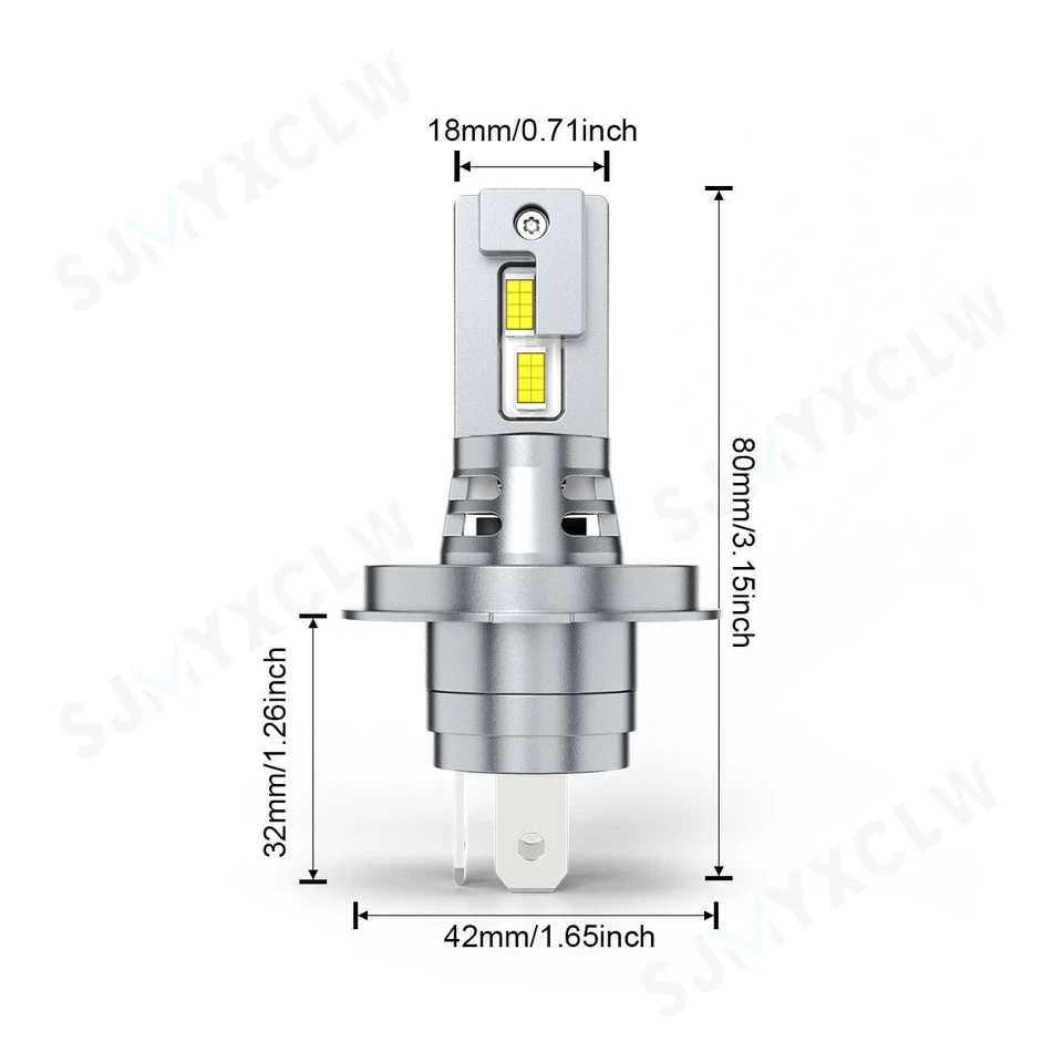 2PCS 7X6" 5X7" LED Headlight For Freightliner FL50 FL60 FL70 FL80 MT35 MT45 MT55 - Image 4 of 4