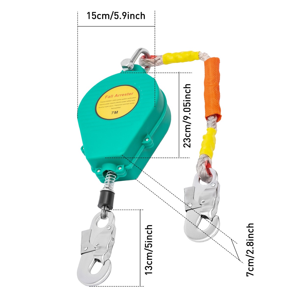 Construction Roofing Safety Lanyard Fall Arrestor – Retractable Safety ...