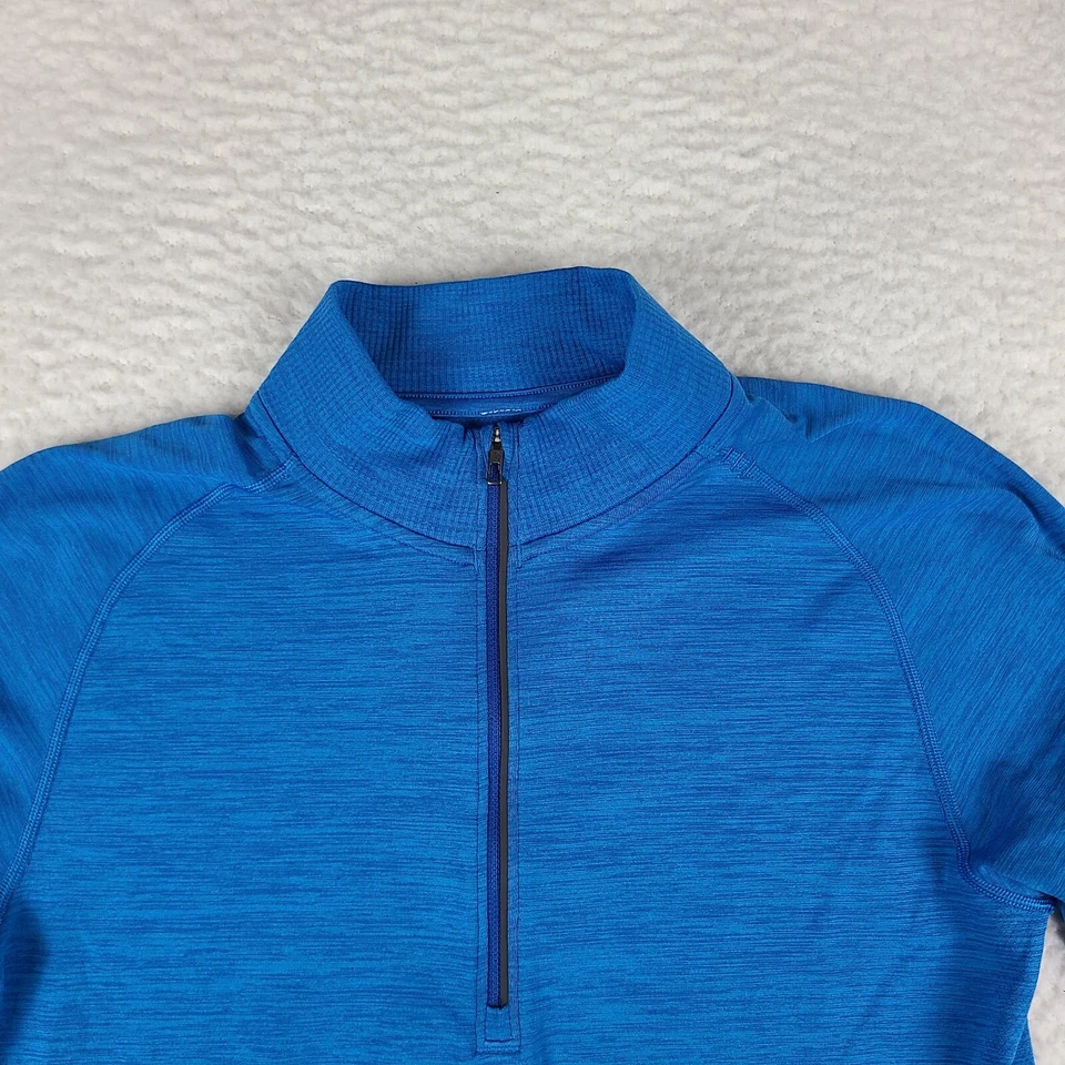Lululemon Sweater Mens Medium Blue Quarter Zip Performance Sweatshirt - Image 2 of 4