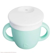Munchkin 6oz C'est Silicone! Training Sippy Cup with Lid for Babies - Mint Green