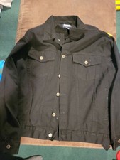 premier international Black Denim Mens Trucker Jacket