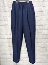 Women's Vintage Navy Blue Slacks Trouser Pants Size 8 Petite