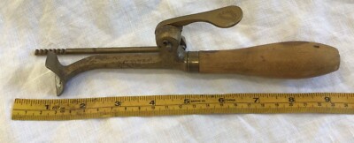 Gilchrist's No. 33 Brass Conical Ice Cream Scoop handle & parts