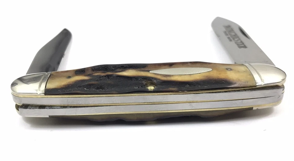 1988 Winchester Blue Grass Cutlery Stag 2991 Cigar Moose Pocket Knife 2797SX - Image 2 of 4