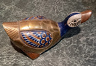 3 pieces Tonala Mexico pottery and brass fusion birds — photo 4