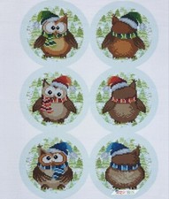 Owls Christmas Tree Decorations DIY Kit Bead Embroidery Beadwork a3-k-708