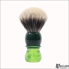 Shaving Brush - Maggard Razors Green Handle 2-Band Badger, Bulb Knot , 24mm