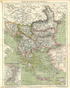 Alte Landkarte 18 Balkanhalbinsel Rumanien Serbien Turkei Bulgarien B13 Ebay
