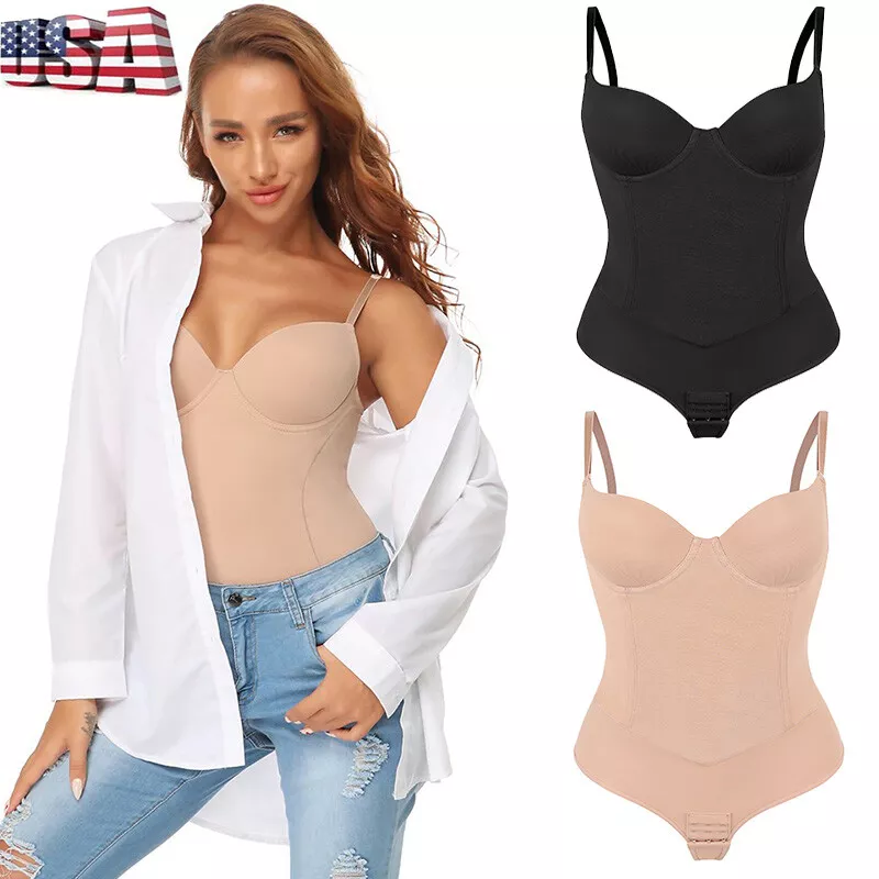 Women Bodysuit Shapewear Thong Tummy Control Full Body Shaper Tank Tops Slimming
