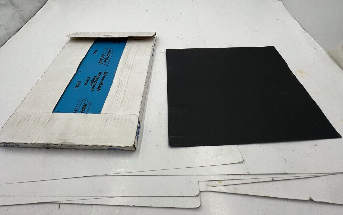 (QTY 50) Norton Abrasives Sanding Sheet 66261139365 9" X 11" 280 Extra Fine Grit