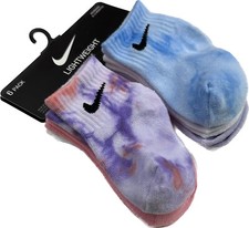 Nike Baby 6 Pk Multicolor Ankle Cotton Cushion Tie Dye Swoosh Sock Set 6-12 MO