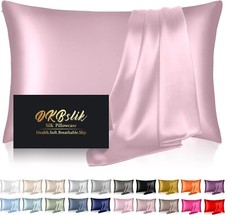 1 Pack Silk Pillowcase, Blissy -like DKBslik for Hair and Skin, Light Pink King