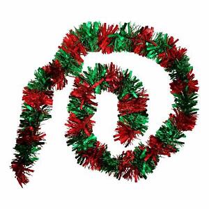 Red Metallic Plastic Bead Garland 15 ft Strand Christmas Tree Wreath Decor