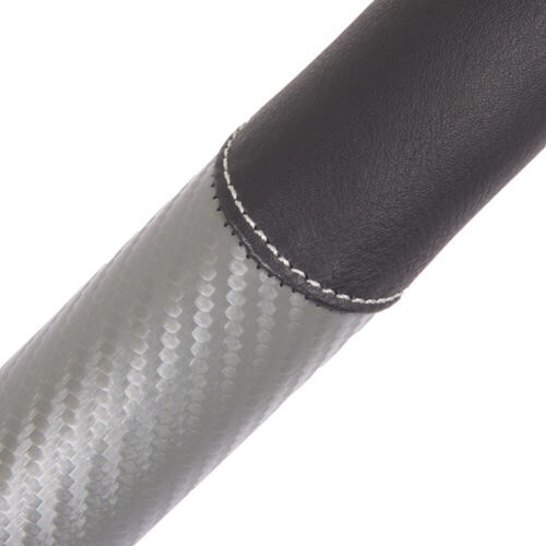 Motor Trend GripDrive Ergonomic Carbon Fiber Steering Wheel Cover Gray Black - Picture 4 of 7