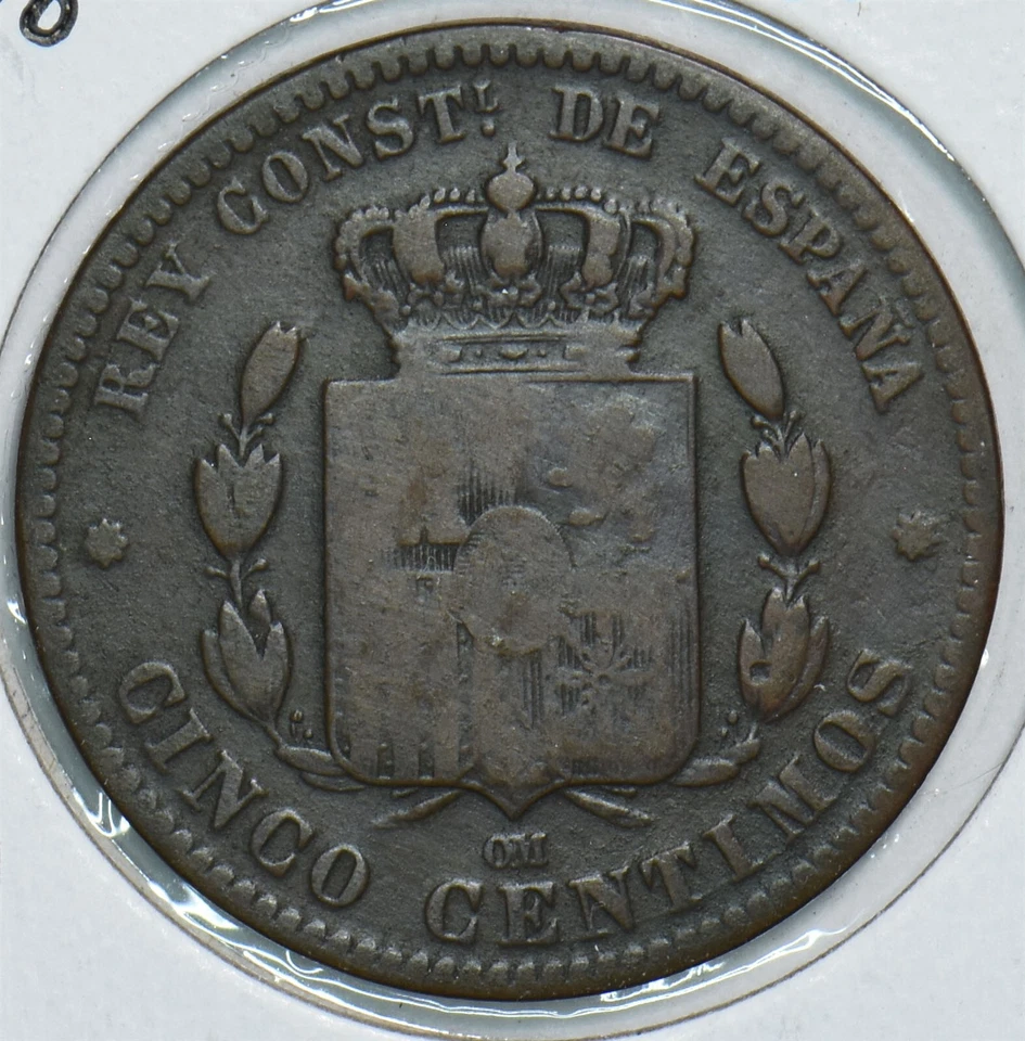 España 1879 5 Céntimos 198413 envío combinado Foto 3 de 3