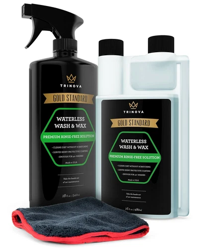 TriNova Waterless Car Wash and Wax Kit - Bug Remover - Clean and Protect