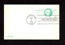SCOTT # UX 105 Charles Carroll U.S. FDC Postal Stationery LOT of 5 MINT Cards  