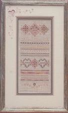 Lesa Steele Diamonds & Hearts Band Sampler Cross Stitch Hardanger Pattern New