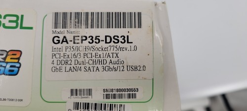 Gigabyte GA-EP35-DS3L Rev 1.0 S-Series LGA-775 Socket - CIB - EB-10125 - 第 5/6 張圖片