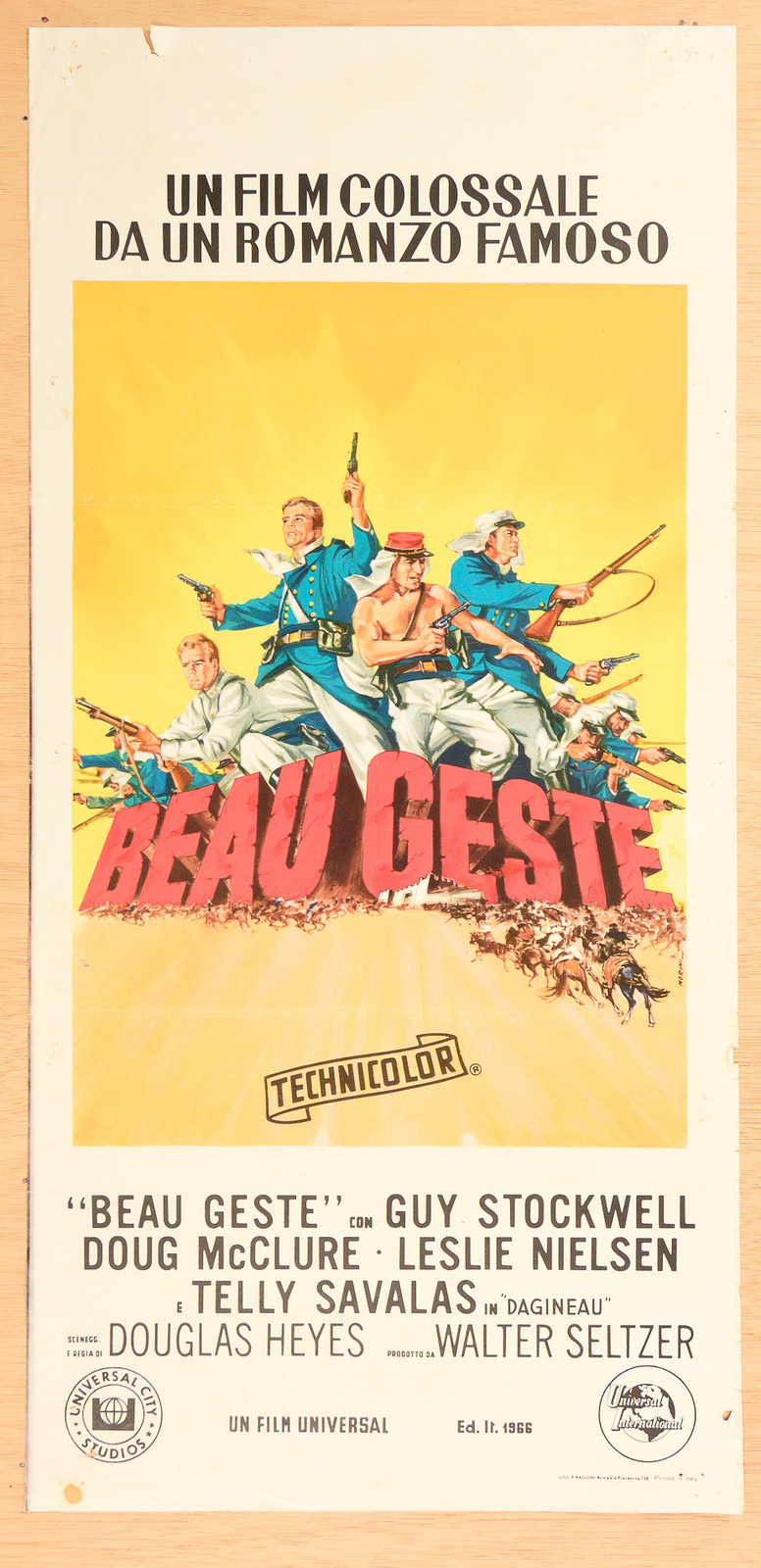 Locandina originale film Beau Geste (1966) - Regia di Douglas Heyes