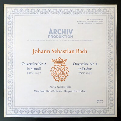 Bach Overtures No.2 & No.3. Richter. Archiv DGG 198 273 Stereo