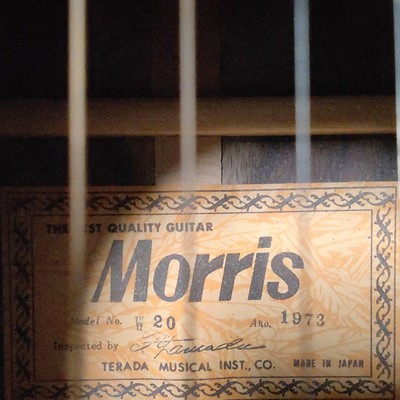 1970's ホビー・楽器・アート 1976年製？MorrisW-20チビロゴ