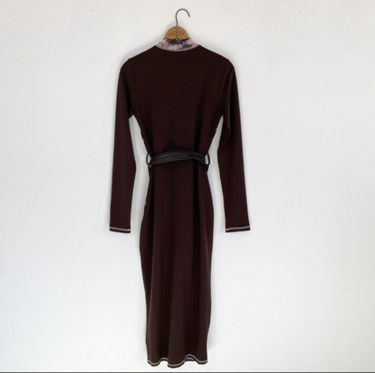 marble dress brown Venti Dress main image 1