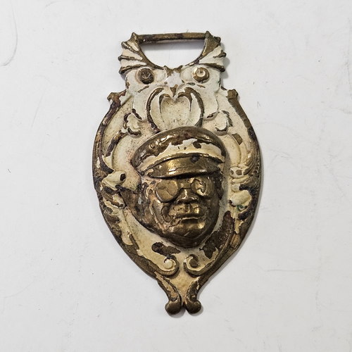 Late 1800's Autoist Motorist Chauffeur Watch Fob 1 5/8" Tall Automobilia