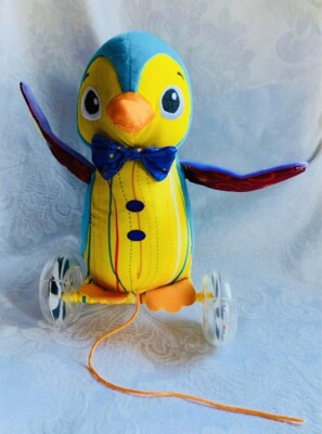 Lamaze Tomy Toys ''Walter'' The Pull Along Waddling Penguin Sensory Plush Toy 11''