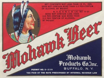 Mohawk Beer of Buffalo, New York NEW METAL SIGN: 9 x 12'' Free Shipping