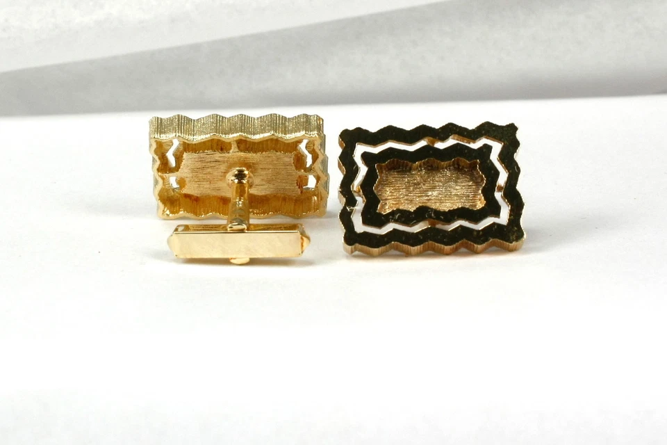 Gemelos En Oro De 585 14 Quilates Mate Y Brillante Sin Piedra - Imagen 3 de 3