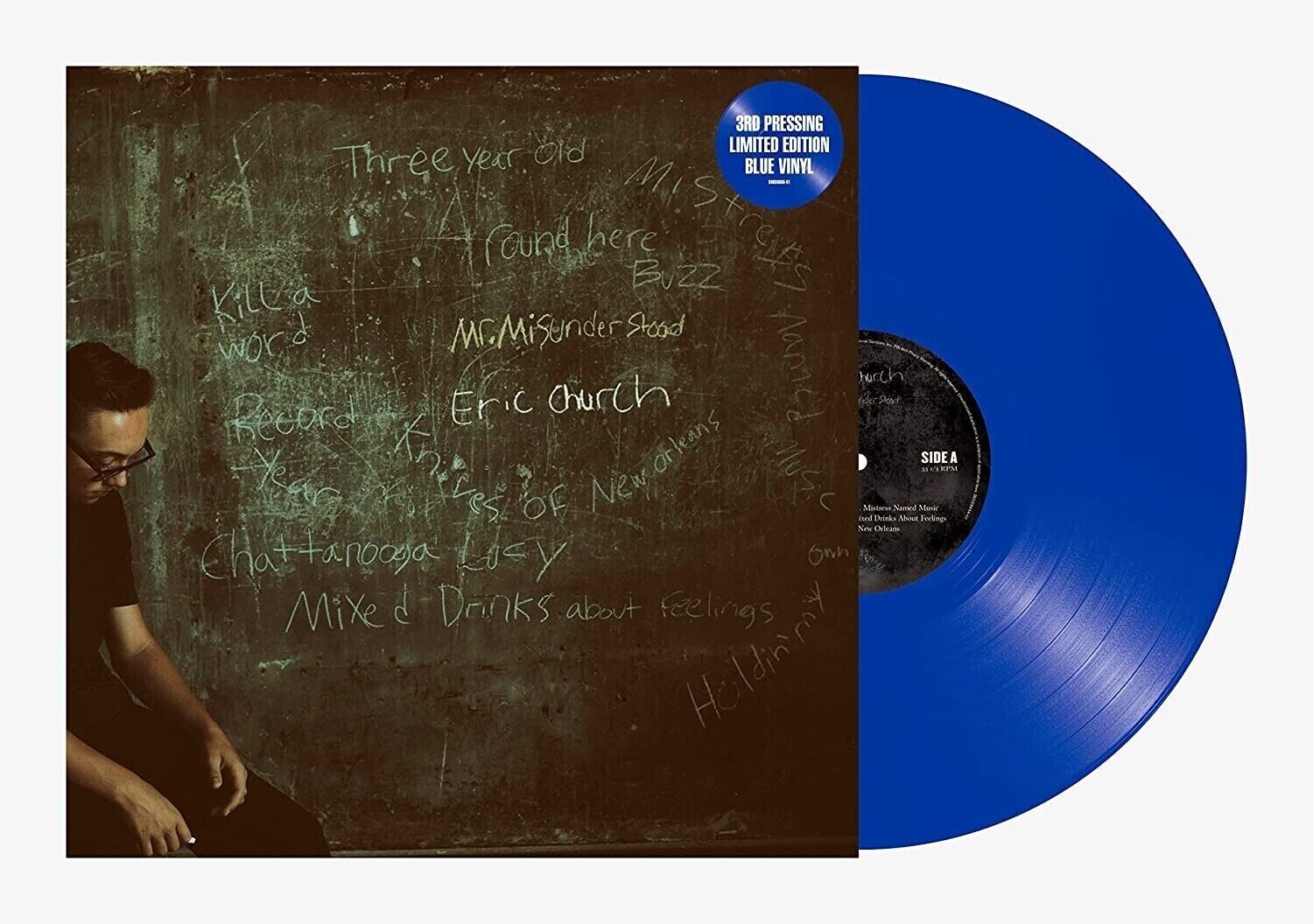 ERIC CHURCH MR. MISUNDERSTOOD VINYL! LIMITED BLUE LP ROUND HERE BUZZ RECORD YEAR