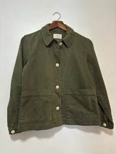 Toast Darcy Chore Jacket 6 8 34 36 Pockets Utility Green Canvas Cotton Japani