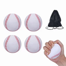 4 Pack Foam Baseballs, 9 Inch Soft Baseballs Training Pitch Baseball Baseball...