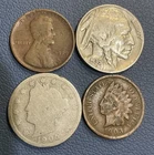 U.S Coins Collection - 1909 Cent  , 1903 Indian Cent, Buffalo + Liberty Nickel