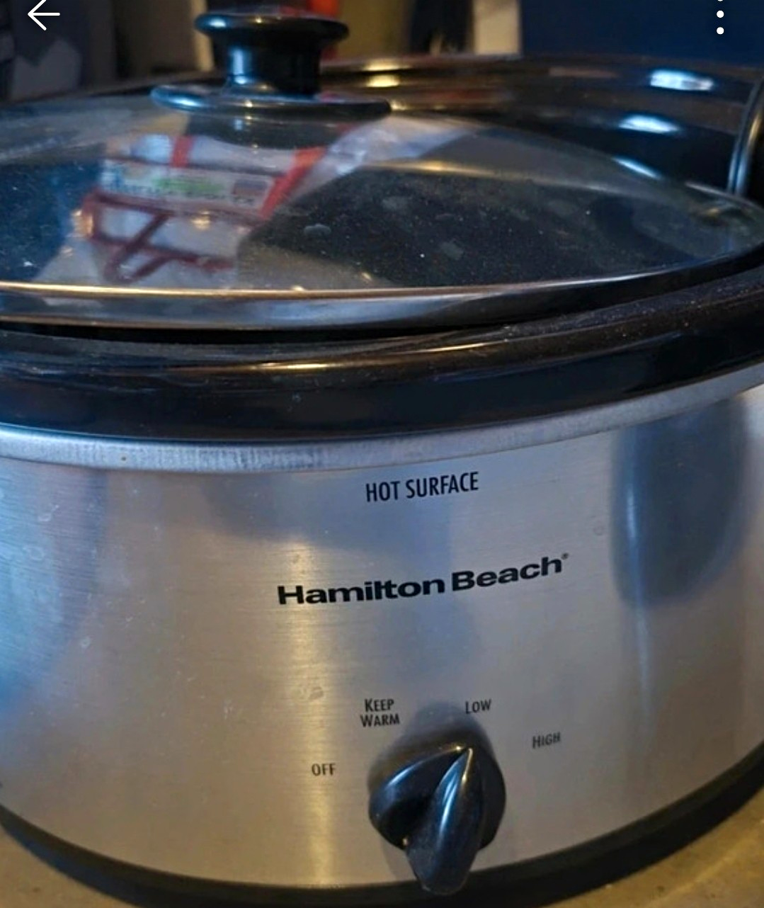 Hamilton Beach 5 Quart Oval Slow Cooker Removable