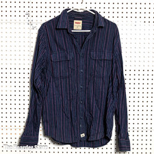 Levis Flannel Long Sleeve Button Down Shirt Size Medium